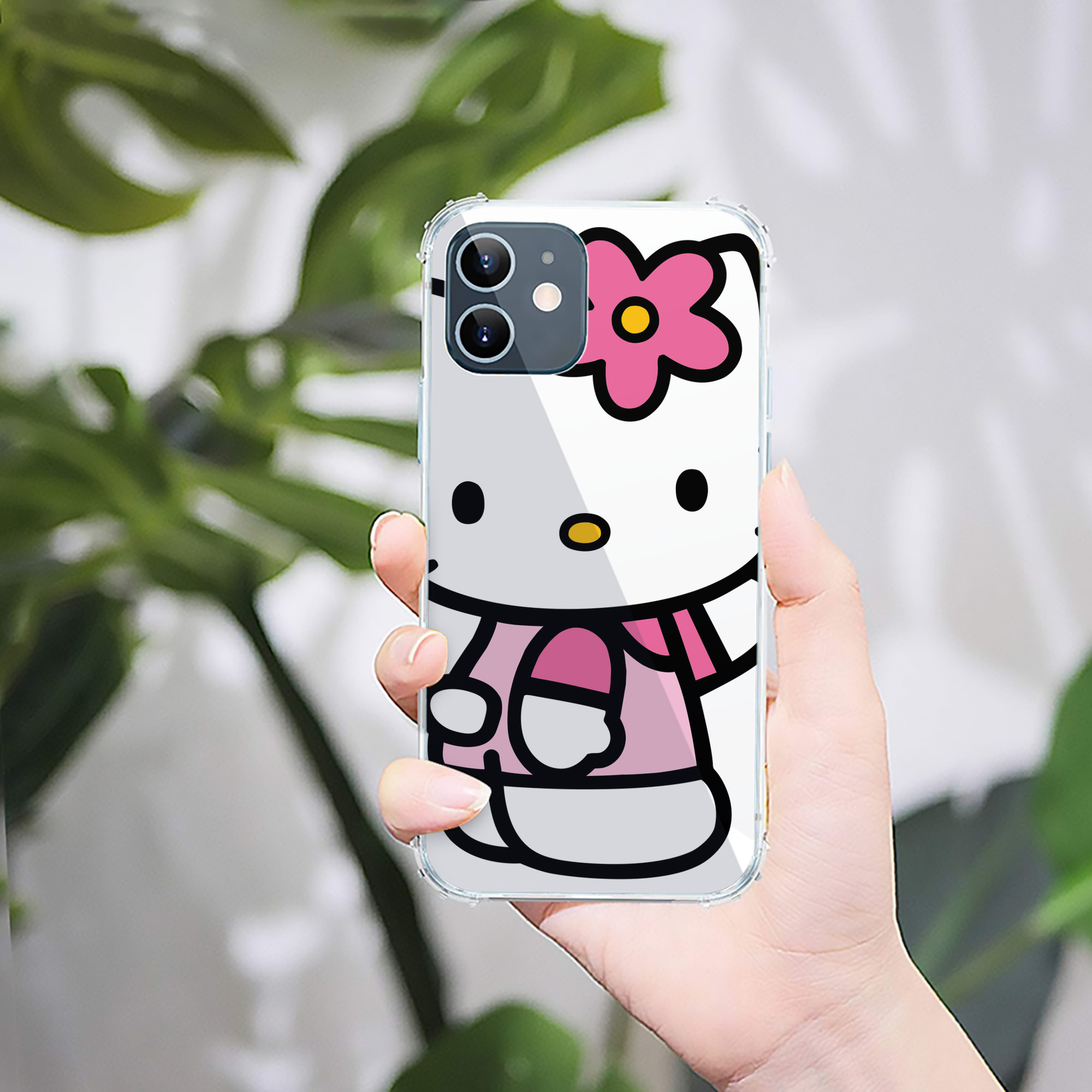 （画像用） Hello Kitty ハローキティ 【iPhone 12シリーズ対応】透明スマホケース（クリアソフトケース）